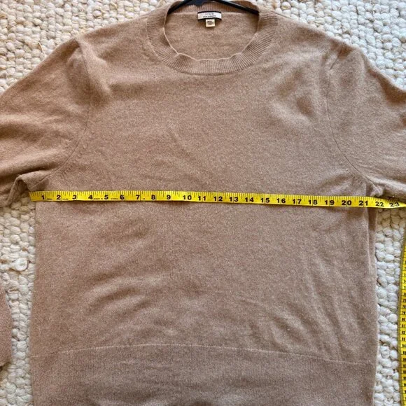 J. Crew 100% Cashmere Crewneck Sweater - Camel Heather / Size XXL - Picture 7 of 7